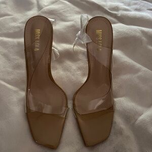 Miss Lola Clear and Tan Heels